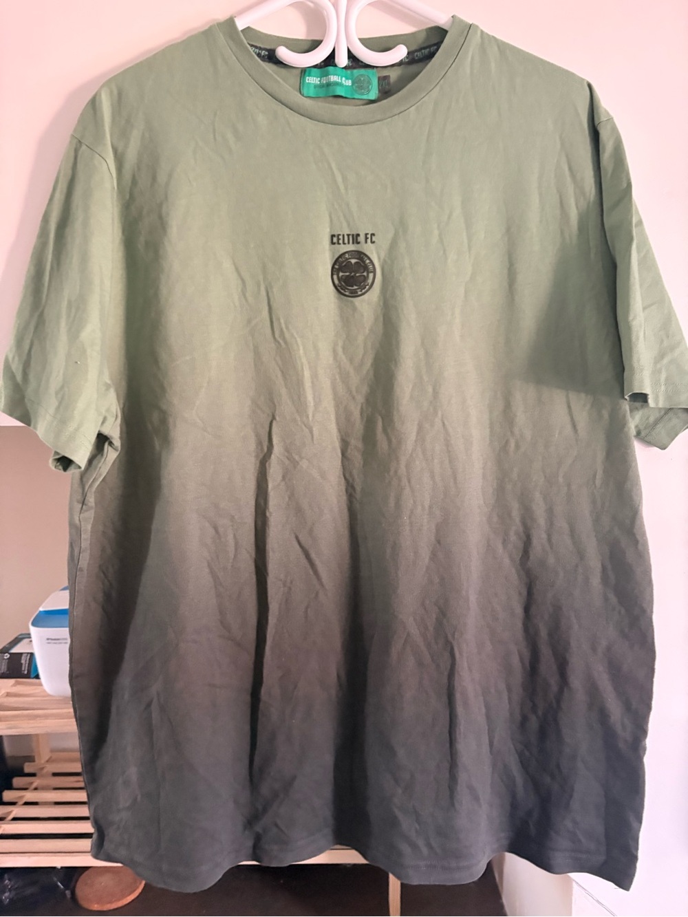 Men's Glasgow Celtic Green Fade Crew Neck T-Shirt
